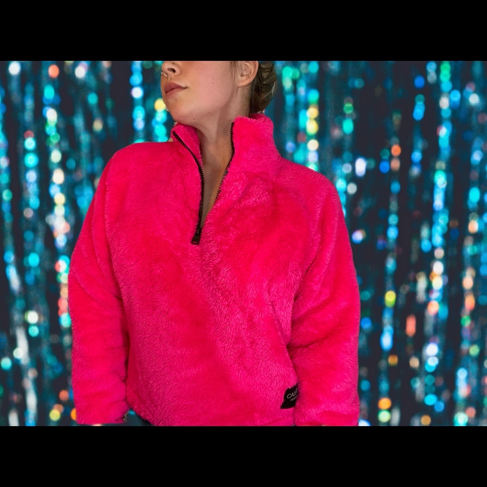 L soft fluffy Hot Pink Calvin Klein Pullover